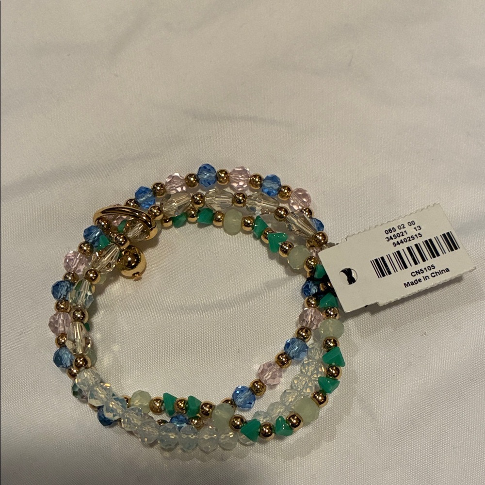 Talbots Gold and Multicolor Beaded Bracelet